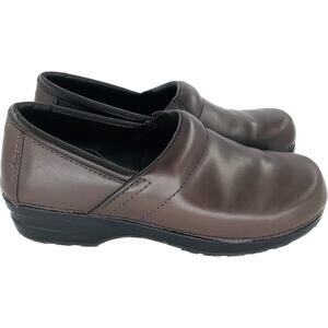 LL Bean Shoes Womens 8.5M  Brown Clogs Classic Klogs Heel Slip On Rubber Sole